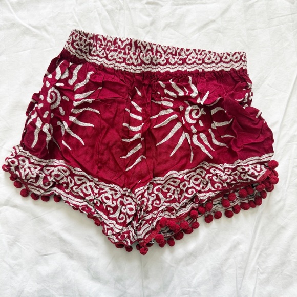 Red Patterned Shorts - Picture 4 of 4